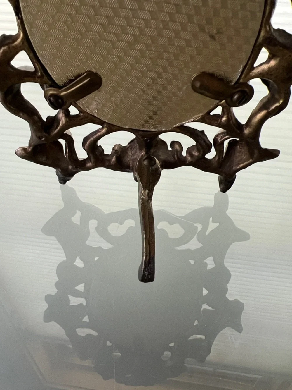 🖼️Ornate Metal Victorian Picture Frame #7249 Heavy Metal Scrollwork Kickstand